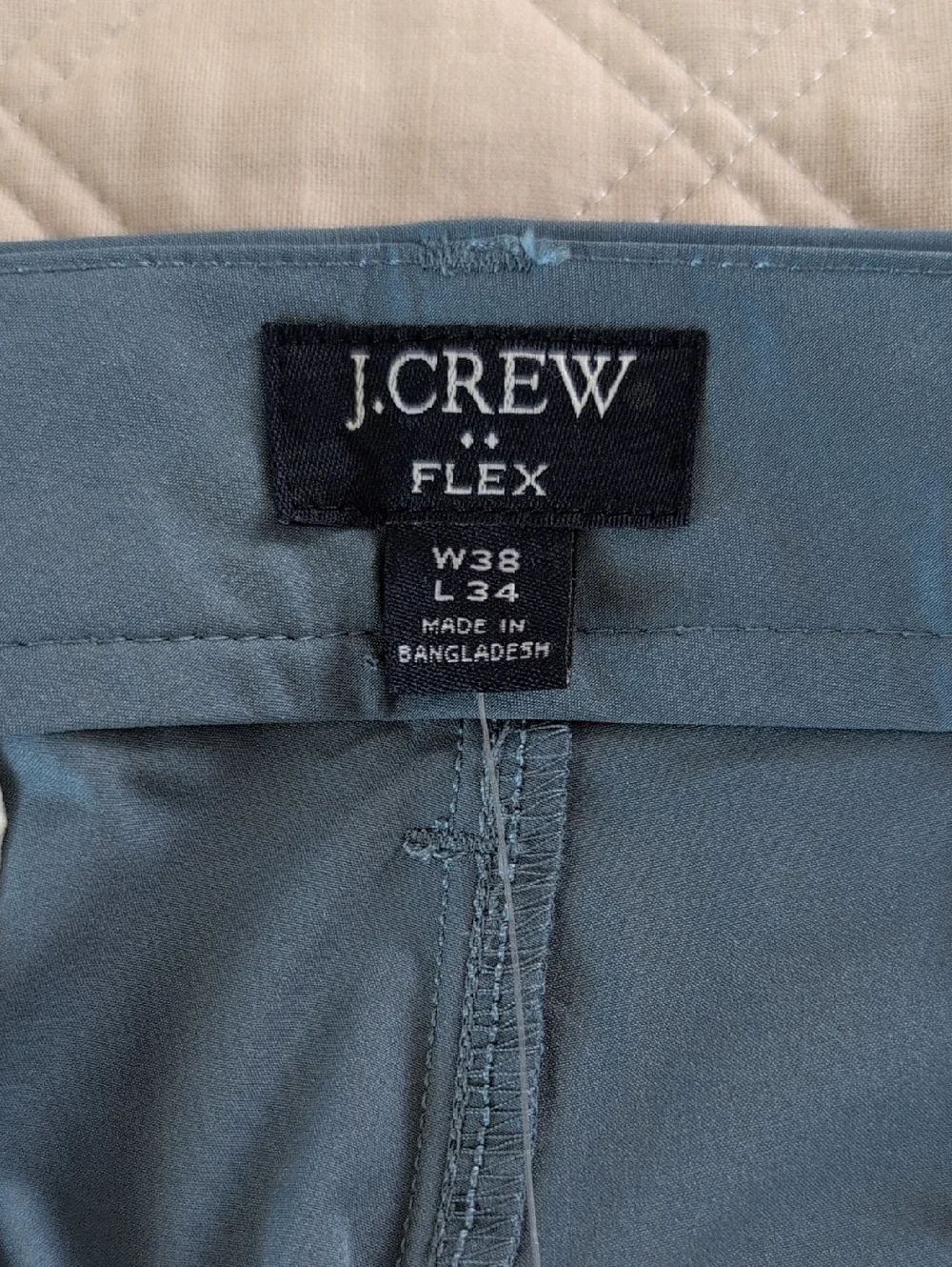 J. Crew Factory 38x34 XL Slim Fit Tech Chino Pants Pewter Gray NWT Classic Work